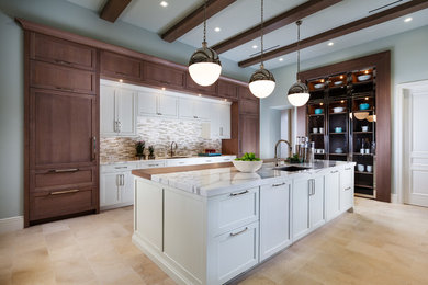 Inspiration for a transitional kitchen remodel in Miami
