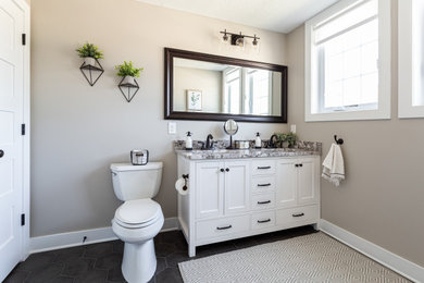 Bathroom - farmhouse bathroom idea in Cleveland