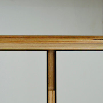 Formica and Birch Plywood Cabinetry