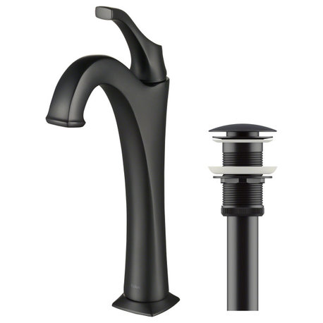 Kraus KVF-1200 Arlo 1.2 GPM Deck Mounted Bathroom Faucet - Matte Black