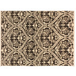 Bareens Designer Rugs - Abstract Nabila Charcoal/Ivory Wool&Silk Rug - 4'3'' x 6'2'' - An elegant hand knotted rug made of finest quality wool and viscous is a brilliant foundation for any room. Breathtaking intricate design with mesmerizing Intricacy with pleasing color palette will enumerate another dimension to your decor.