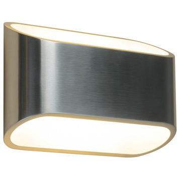 Eclipse 1 - LED Wall Sconce, Brushed Chrome Outer/White Inner
