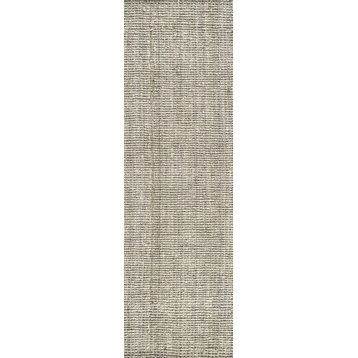 Pata Hand Woven Area Rug, Gray, 2'2"x8'