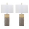 Safavieh Oliver Table Lamp in Gray and Gold (Set of 2)