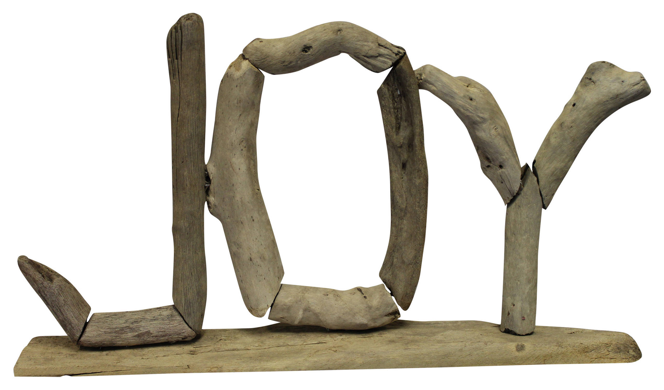Joy Letters Natural Driftwood Coastal Christmas Holiday Tabletop Mantle Décor