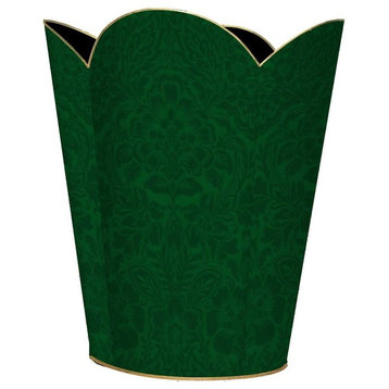 Emerald Damask Wastepaper Basket