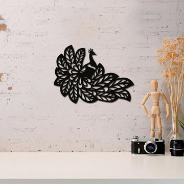 Graceful Peacock Design Wall Art