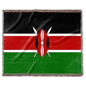 "Kenya Flag" Woven Blanket 80"x60"