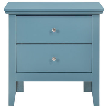 Primo 2-Drawer Nightstand (24 in. H x 19 in. W x 15.5 in. D), Teal