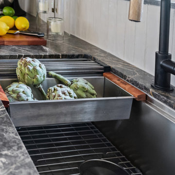 Dark, Dramatic, and Delightfully Functional: A Small Kitchen Reimagined
