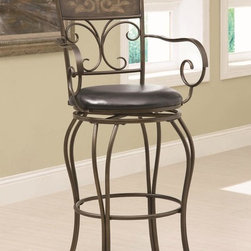 Coaster 102585 29-Inch Decorative Bronze Metal Bar Stool - Bar Stools And Counter Stools