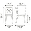 Orebro Dining Chair, Set of 2 Pea Green