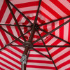 Safavieh Athens Inside Out Striped 9' Crank Umbrella, Red/White