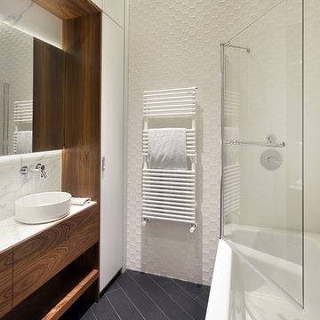Salle de bain, alcove pour plan vasque