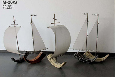 Ceramic Sailboat table art sculpture https://handmadewithlovegr.com/products/cer