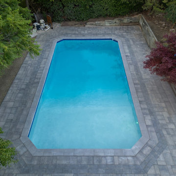 Before & After Transformations - Concrete Pool With Interlocking Coping & Patio