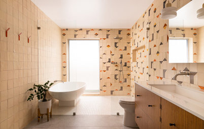Bathroom of the Week: Colorful Tile and Streamlined Comfort