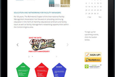 Redesign of website for Richmond Chapter of IFMA (ecommerce)