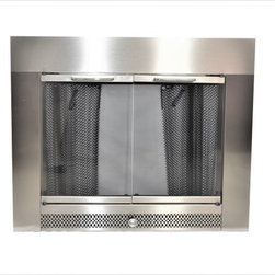 Garland Masonry Fireplace Door in Satin Nickel Finish - Fireplace Accessories