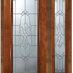 Prehung Side light Door 80 Wood Alder Kensington Full Lite Glass - Front Doors