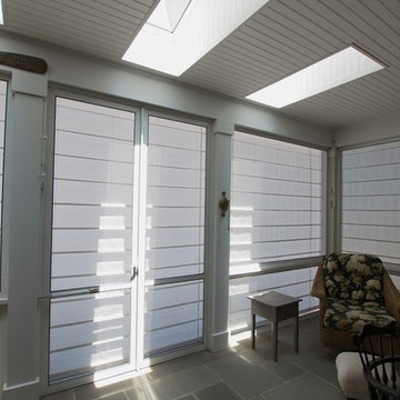 Screen porch shades provide protection, privacy and security.