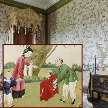 Hand painted wallpaper showroom