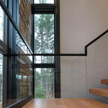 Project #98 | Modern Mono-beam Staircase with Glass Railing