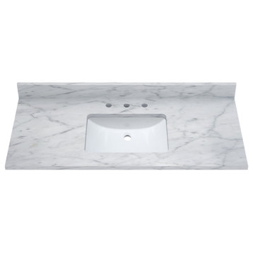 Sagehill Designs RW4922 49" Marble Vanity Top - Carrara White