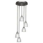 Toltec Lighting - Toltec Lighting 2145-BN-500 Empire - Five Light Mini Pendant - No. of Rods: 4Assembly Required: TRUE Canopy Included: TRUE