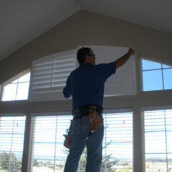 Arch Shaped PolyCore Shutter install - Interior Shutters