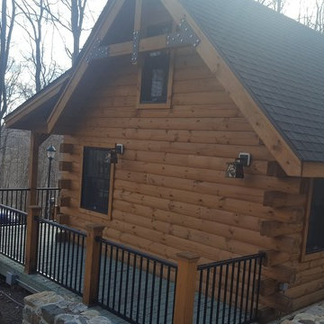 Log Cabin with Outhouse