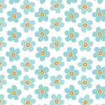 Finesse Deco Partners - Lola Little-Big Flower Pacific PVC Tablecloth, 140x140 cm - The non-woven, easy-to-use oilcloths in the Lola collection offer tables a fresh image. This 140-by-140-centimetre tablecloth features a flower design in white and turquoise with splashes of brown for a touch of 1960s charm. Phthalate-free, it can be wiped down after use. Finesse is an experienced manufacturer and wholesaler dedicated to washable table linen, amongst other household goods.