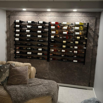 Dark Grey Golden Sunset Travertine Feature Wall