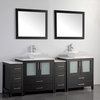 Vanity Art Vanity Set With Vessel Sink, Espresso, 84", Standard Mirror