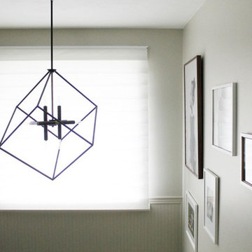 Motorized Blinds Update Modern Great Room