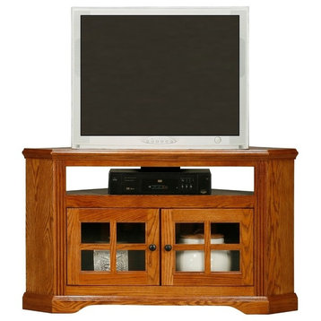 Eagle Furniture Oak Ridge 40" Corner TV Cart, Dark Oak