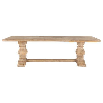 Pengrove 108-Inch Rectangle Mango Wood Dining Table in Antique Oak Finish