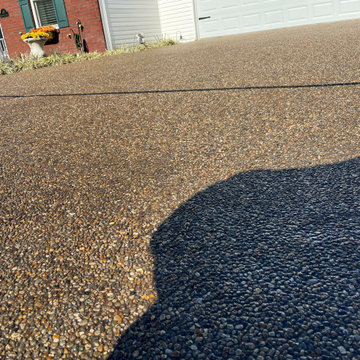 New Driveway with exposed Aggregate