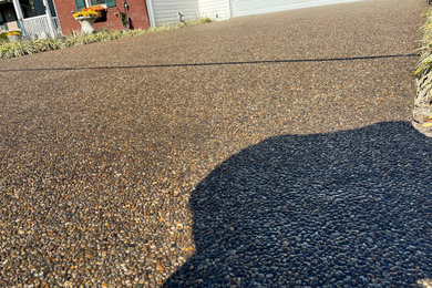 New Driveway with exposed Aggregate