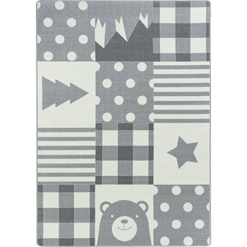 Patchwork Boy 5'4" x 7'8" area rug in color Cloudy