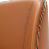 AICO 21 Cosmopolitan Upholstered Orange Bed, Wing, Queen