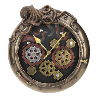 Ship Wheel Pulley Quartz Clock