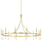 Hudson Valley Lighting - Gates 12-Light Chandelier, Aged Brass Finish - A fresh, floral take on a classic design. Gates's traditional candlestick holders are updated by an arm that stretches downward ending with a small ball. The tulip-shaped accents add a sweet detail.