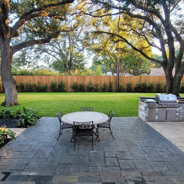 A New Orleans Inspired Landscape and Fountain- Tanglewood, Houston, TX