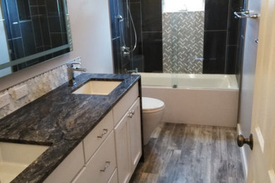 Bathroom - small eclectic bathroom idea in Seattle