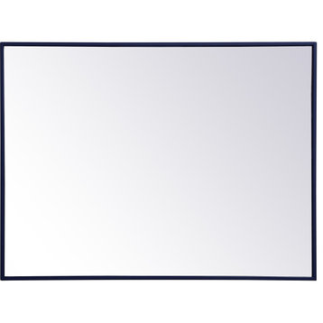 Elegant Lighting MR42736 Monet 36" x 27" Framed Bathroom Mirror - Blue