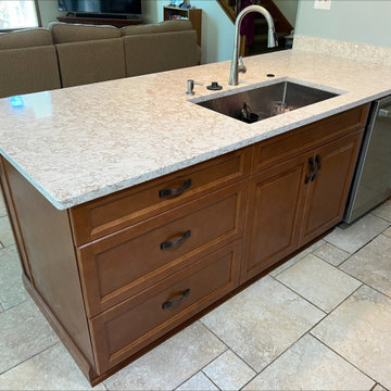 Traditional Kitchen Remodel Done in a Dark Honey Color