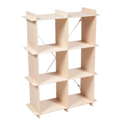 Sprout - Modern Wood 6-Cube Storage Bookcase - Bookcases