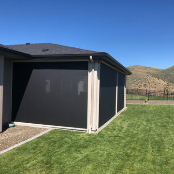 Exterior Solar Shades - Motorized and Manual