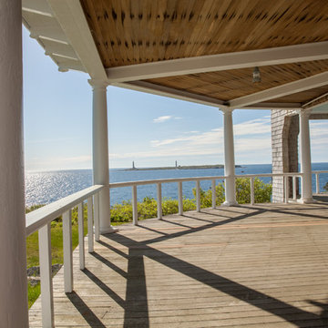 Covered Coastal Deck with Panoramic Ocean Views – North Shore MA
